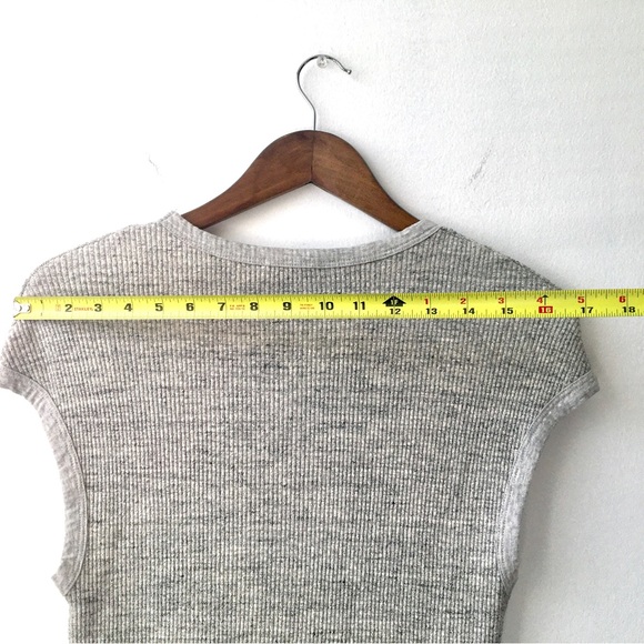 James Perse binding fitted ribbed dress. Heather gray. Size 4. - Picture 4 of 11